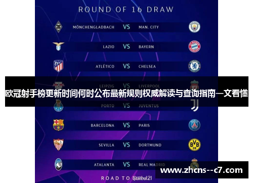 欧冠射手榜更新时间何时公布最新规则权威解读与查询指南一文看懂